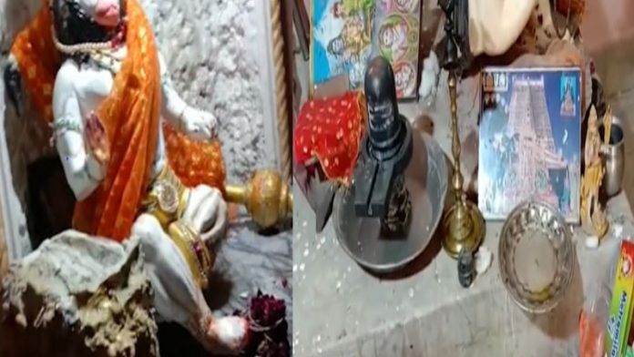 हिंदू मंदिर क्षतिग्रस्त