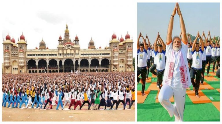‘योग जीवन में ही नहीं, समाज और विश्व में शांति लाता है’: 8वें अंतरराष्ट्रीय योग दिवस पर PM मोदी ने मैसुरु किले में 15 हजार लोगों के साथ किया योग
