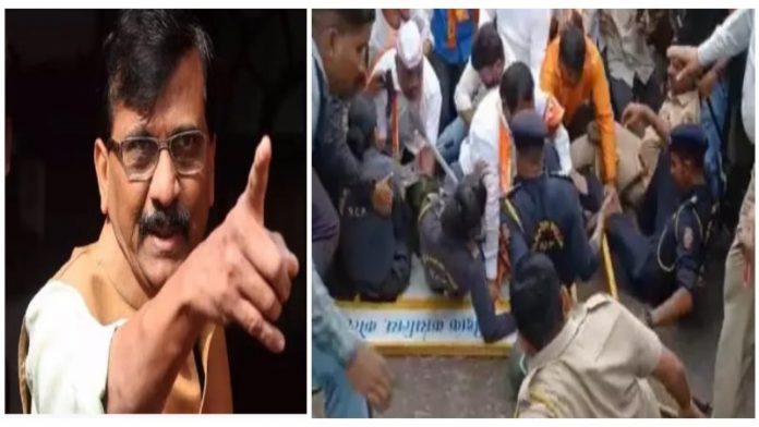 संजय राउत और शिवसैनिक