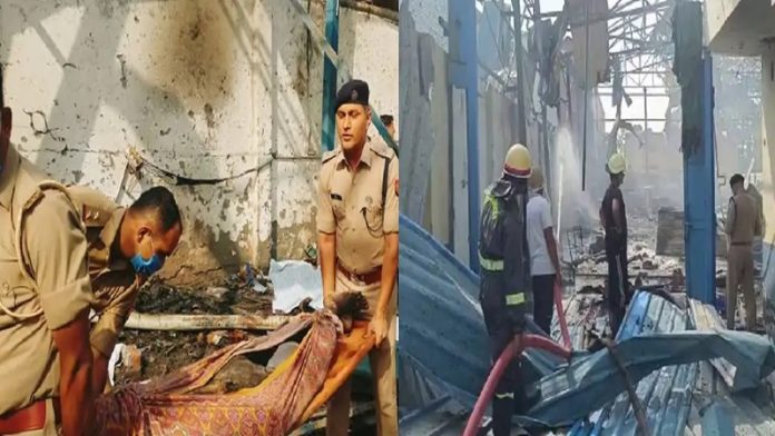 हापुड़ की पटाखा फैक्ट्री में जोरदार विस्फोट