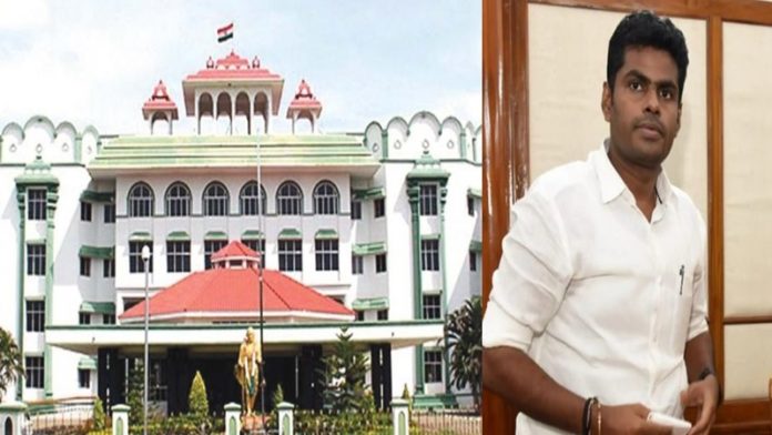 मद्रास हाई कोर्ट ने के बीजेपी नेता के अन्नामलाई की तारीफ की