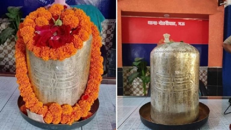 सावन में प्रगट हुए शिव शंभू: सरयू नदी से निकला 53 किलो का चांदी शिवलिंग, देखने जुटी हजारों की भीड़, लगे- ‘हर-हर महादेव के नारे’