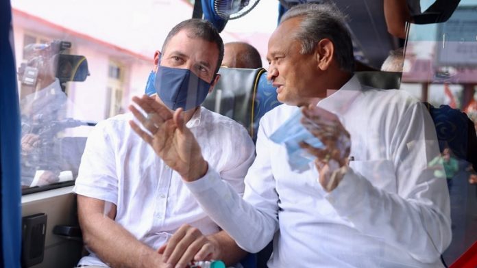अशोक गहलोत, राहुल गाँधी, राजस्थान