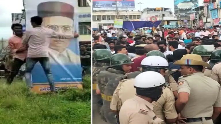 ‘टीपू सुल्तान पार्टी’ ने वीर सावरकर के पोस्टर फाड़े, धरम सिंह को चाकू से गोदा: SDPI ने वीर सावरकर चौराहे का बैनर फाड़ा