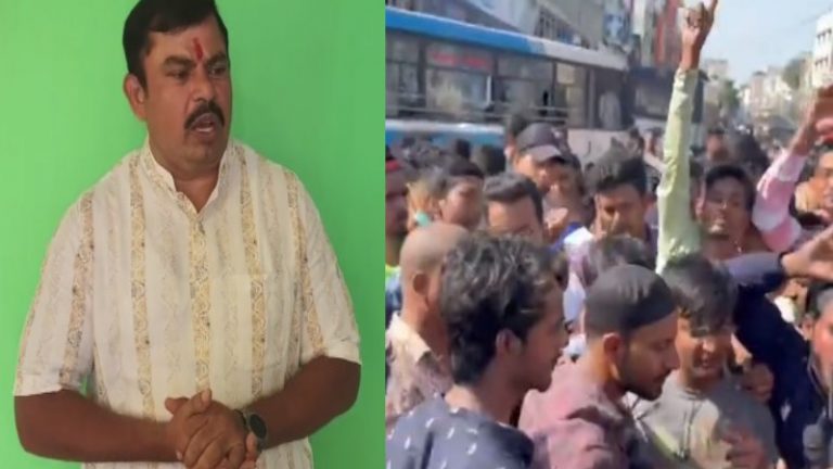 चप्पल मारी, पुतले फूँके, लगे ‘सर तन से जुदा’ के नारे: हैदराबाद में टी राजा सिंह को बेल मिलते ही कट्टरपंथी भड़के, 4 पुलिसकर्मी घायल, गाड़ी में भी तोड़फोड़