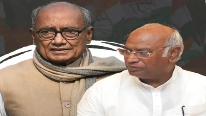 दिग्विजय सिंह और मल्लिकार्जुन खड़गे