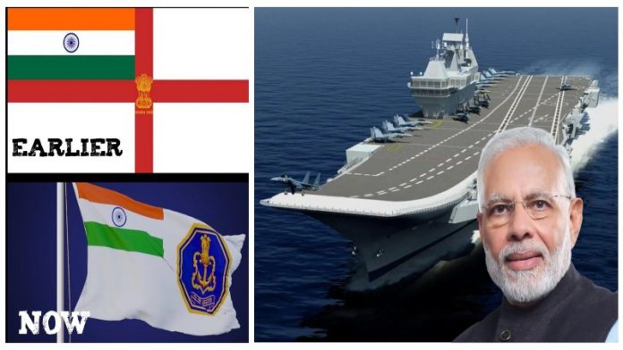 पीएम मोदी, विक्रांत और नौसेना का नया ध्वज