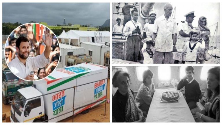 राहुल गाँधी की भारत जोड़ो ‘कंटेनर’ यात्रा: युद्धपोत पर परिवार की छुट्टियाँ, फ्लाइट भेज सिगरेट मँगाने का कॉन्ग्रेसी इतिहास