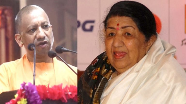 भगवान श्रीराम की नगरी में लता मंगेशकर के नाम पर चौराहा, जयंती पर CM योगी करेंगे उद्घाटन: पद्मश्री कलाकार ने बनाया 14 टन का वीणा, वॉल आर्ट भी