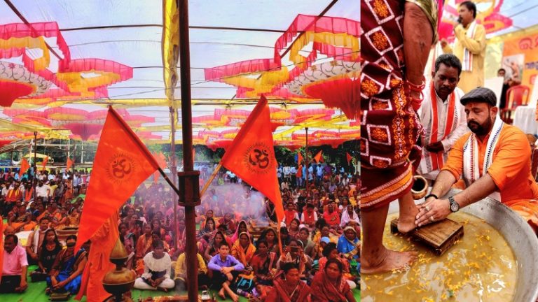 मिल रही थी धमकियाँ, फिर भी ईसाइयत को ठुकरा 500 लोगों ने की घर वापसी: ओडिशा में शुद्धि महायज्ञ के बाद प्रबल प्रताप जूदेव ने पखारे चरण
