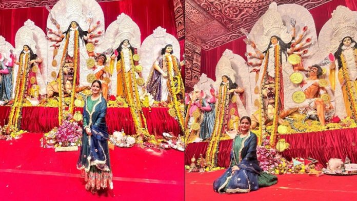 हिना खान दुर्गा पूजा