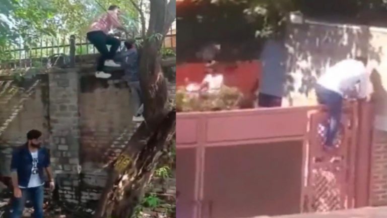 दिल्ली यूनिवर्सिटी में गुंडई का Video: लड़कों ने फाँदी मिरांडा हाउस की दीवार- लगाए आपत्तिजनक नारे, छात्राओं से छेड़छाड़
