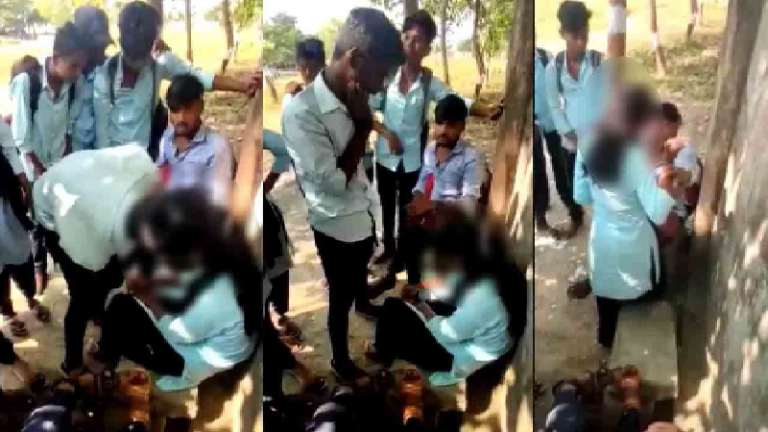 डंडे से डराया, पीटा, नाबालिग लड़की को KISS करवाया, हँसते रहे सब… वीडियो वायरल होने के बाद कॉलेज ने 12 को किया निलंबित: BJD का छात्र नेता है आरोपित