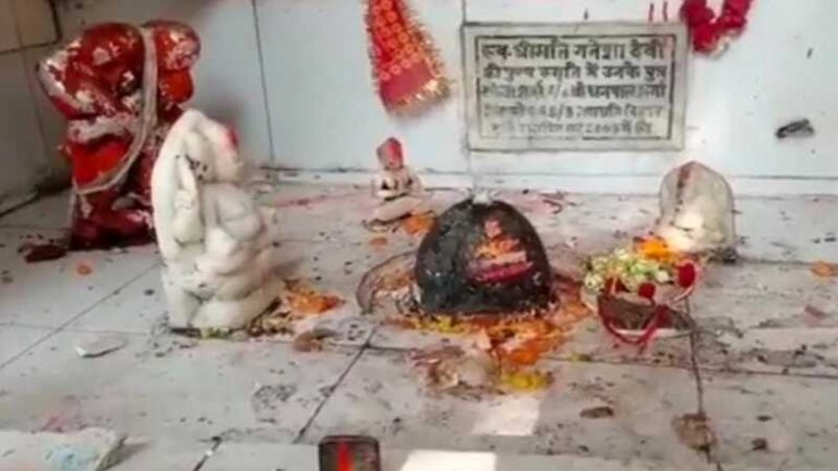 मंदिर के अंदर तोड़फोड़, मूर्तियों को पहुँचाया नुकसान: मेरठ पुलिस ने आरोपित को दबोचा, हिन्दू संगठनों का विरोध प्रदर्शन