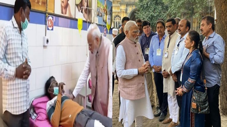 मोरबी पहुँच कर PM मोदी ने घायलों का लिया हालचाल, रेस्क्यू में लगे जवानों से भी की मुलाकात: हाई लेवल मीटिंग में जाँच का दिया आदेश