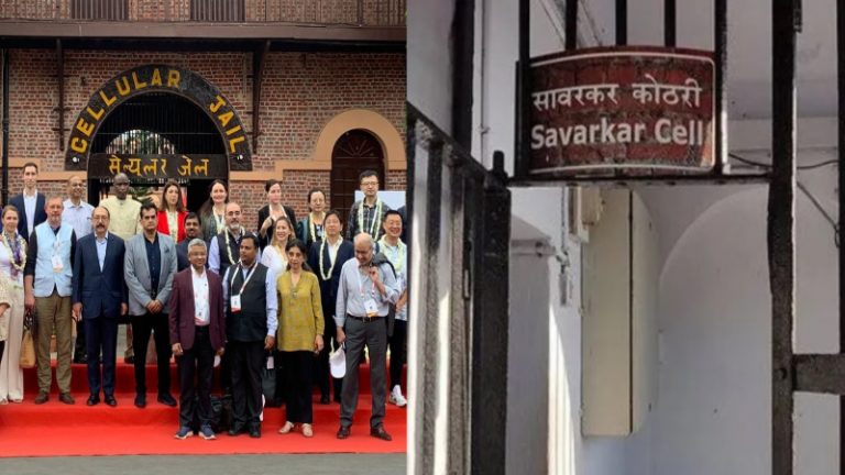 भारत आते ही ‘सेलुलर जेल’ पहुँचा G-20 प्रतिनिधिमंडल, वीर सावरकर ने गुजारे थे यहाँ जिंदगी के 10 साल