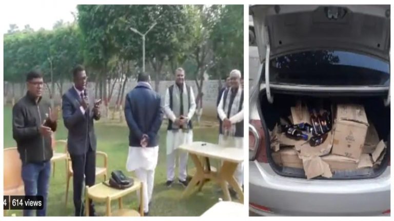 इधर पुलिस पर गाड़ी चढ़ा रहे शराब माफिया, उधर क्रिसमस कैरोल में व्यस्त हैं CM नीतीश कुमार: सारण में दवाओं की आड़ में दारू की तस्करी