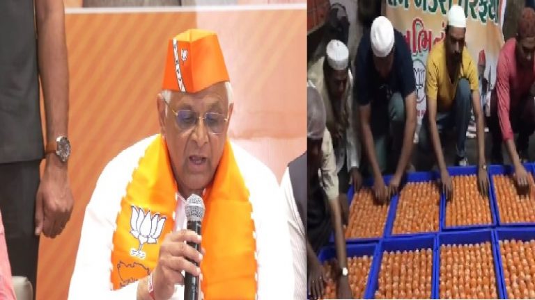 1 लाख से भी अधिक वोटों से जीत कर CM भूपेंद्र पटेल दोबारा पहुँचे विधानसभा: भाजपा की जीत पर मुस्लिमों ने बनाए 151 किलो के लड्डू,  कहा – यहाँ BJP सरकार से शांति