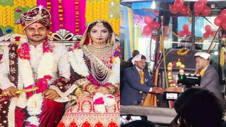 UP में दुल्हन के पिता ने दूल्हे को उपहार में दिया बुलडोजर, बारातियों ने ‘योगी बाबा जिंदाबाद’ के नारे लगाए: सोशल मीडिया पर Video वायरल