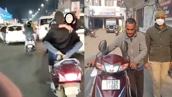 लखनऊए, स्कूटी, अश्लील स्टंट, वीडियो