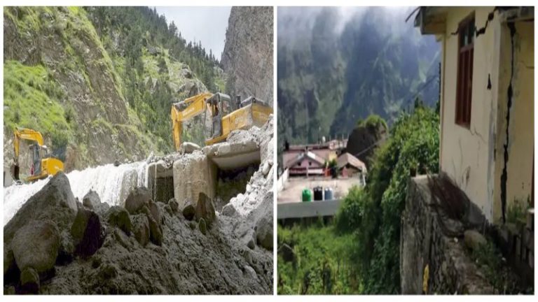 जोशीमठ के प्रभावित परिवारों को किराए के लिए हर महीने ₹4000 देगी धामी सरकार, अस्थायी घर बनाने का आदेश: जमीन धँसने से मंदिर गिरा, सारे निर्माण कार्य बंद