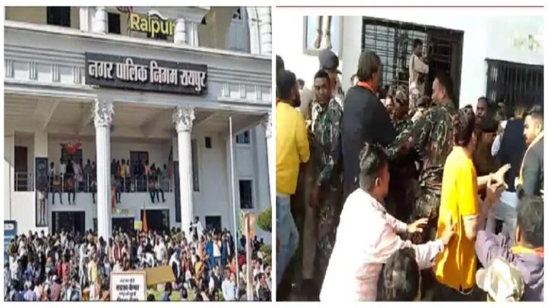 छत्तीसगढ़ में कॉन्ग्रेस के ‘भ्रष्टाचार’ के खिलाफ BJP का प्रदर्शन, 100 कार्यकर्ताओं पर केस दर्ज: पुलिस से मारपीट और तोड़फोड़ का आरोप