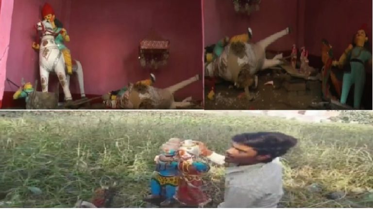 मंदिर में घुसा मोहम्मद चाँद, मूर्तियाँ खंडित की-तालाब में फेंकी, पूजा सामग्रियों में लगा दी आग: दरभंगा की घटना