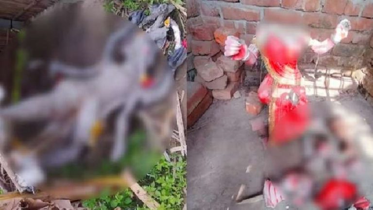 रात भर में 14 मंदिरों पर हमला, देवी-देवताओं की मूर्तियों को किया खंडित: निशाना बने सारे मंदिर बांग्लादेश के एक ही जिले में, दहशत में हिंदू