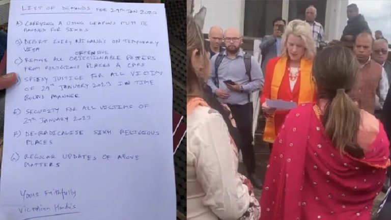 ‘अस्थायी वीजा वाले निहंग किए जाएँ बाहर, सिखों के हथियार लाने पर लगे बैन’: हमलों के बाद हिन्दुओं ने ऑस्ट्रेलिया के मंत्री को सौंपा ज्ञापन, माँगा न्याय