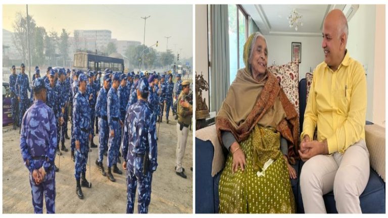 CBI की पूछताछ से पहले AAP को सताया मनीष सिसोदिया की गिरफ्तारी का डर: घर के बाहर सुरक्षा टाइट, CM केजरीवाल ने लिखा- जल्द जेल से लौटें