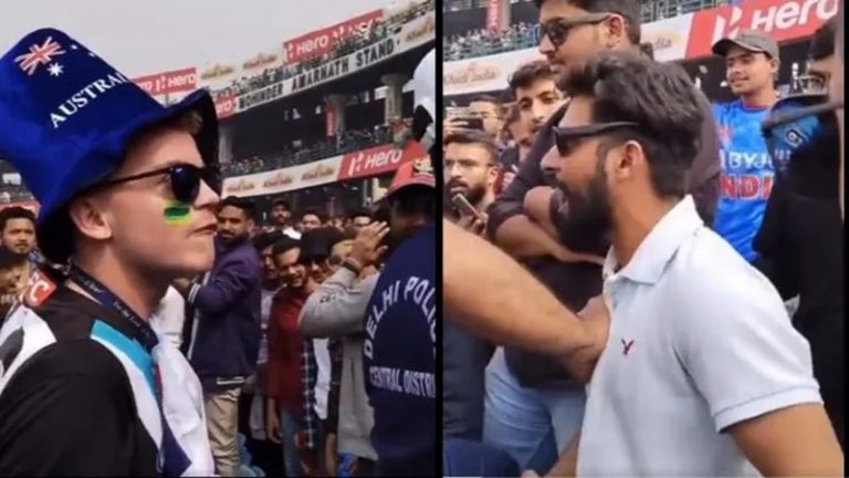 दिल्ली के स्टेडियम में भिड़े भारत और ऑस्ट्रेलिया के क्रिकेट फैंस, गाली-गलौच का वीडियो वायरल: लगातार 2 टेस्ट हार पस्त हैं कंगारू