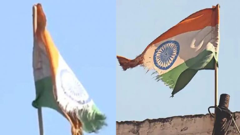 फटे किनारे, मैला कपड़ा: अंबाला के सरकारी दफ्तर में हुआ तिरंगे का अपमान, FIR दर्ज