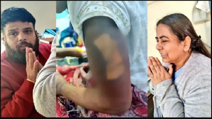 गुरुग्राम के दंपति और पीड़िता के जख्म