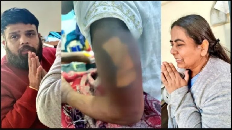 मारा-पीटा, शरीर को चिमटे से जलाया…: गुरुग्राम के दंपति ने 14 साल की नाबालिग पर किए अत्याचार, कूड़ेदान से खाना खाकर जिंदा रही