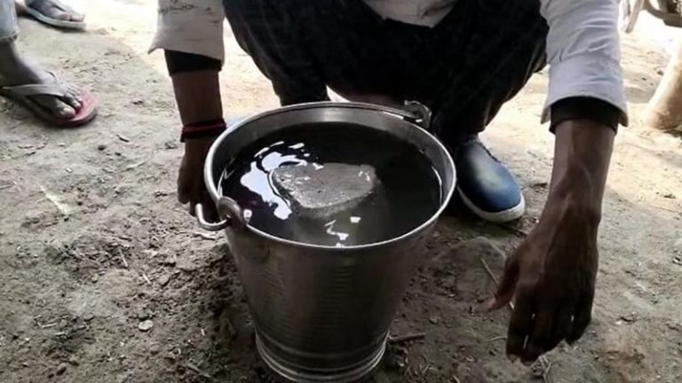 गंगा में तैर रहा था ‘श्रीराम’ लिखा पत्थर, धोबी घाट पर 8 साल के बच्चे को मिला: दर्शन करने उमड़े लोग, बिहार के भागलपुर का मामला
