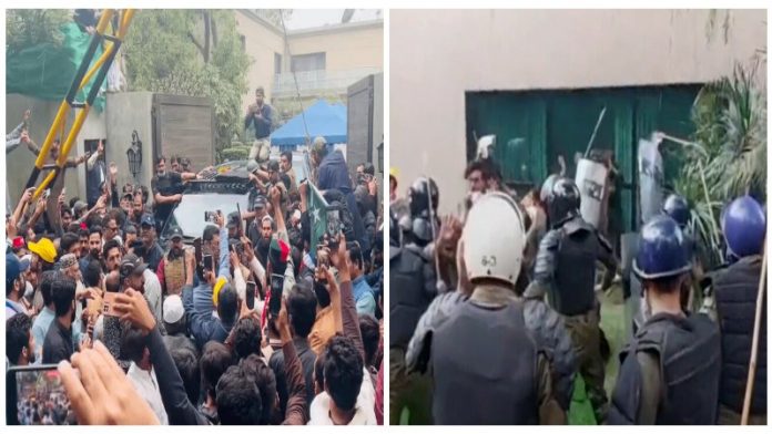 कोर्ट के लिए निकलते इमरान खान और घर में घुसती पुलिस