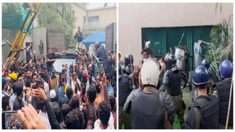 रास्ते में पलटी काफिले की गाड़ी, घर में बुलडोजर घुसा: पाकिस्तान के पूर्व PM इमरान खान को गिरफ्तारी का डर, 20 समर्थक हिरासत में