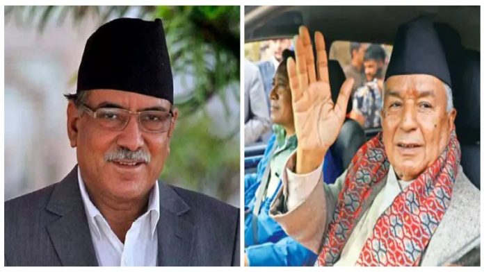 नेपाल के पीएम प्रचंड और राष्ट्रपति पौडेल