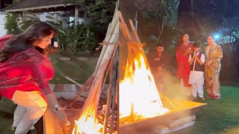 पैरों में जूते, बाँस में आग… होलिका दहन का Video शेयर कर घिरी शिल्पा शेट्टी, नेटिजन्स बोले- हिंदू धर्म में ऐसा नहीं होता