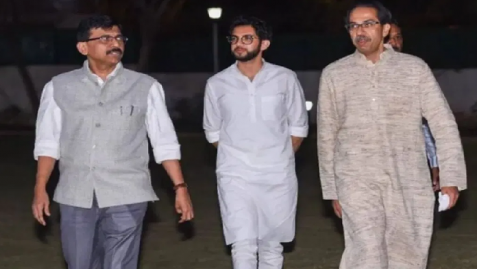 उद्धव ठाकरे, आदित्य ठाकरे और संजय राउत