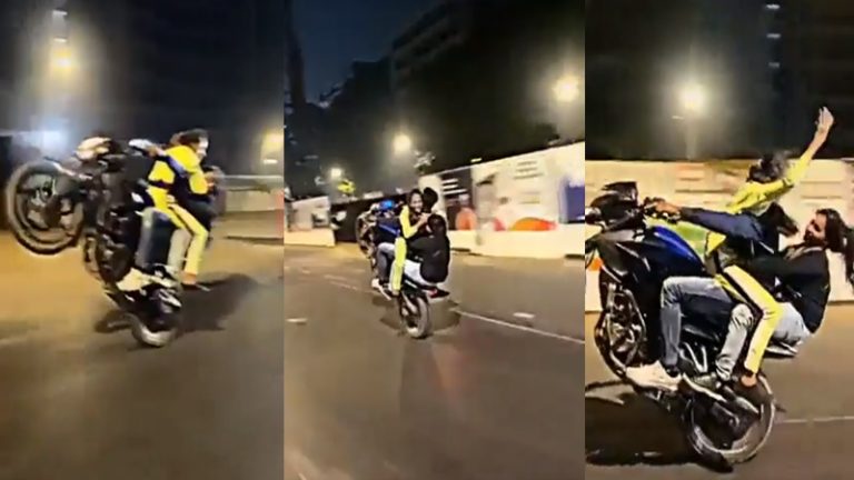 एक लड़की आगे-एक लड़की पीछे, बीच में बैठ एक चक्के पर बाइक दौड़ा रहा था फैयाज कादरी: स्टंट वाले रील से होना चाहता था फेमस, मुंबई पुलिस ने भेजा जेल