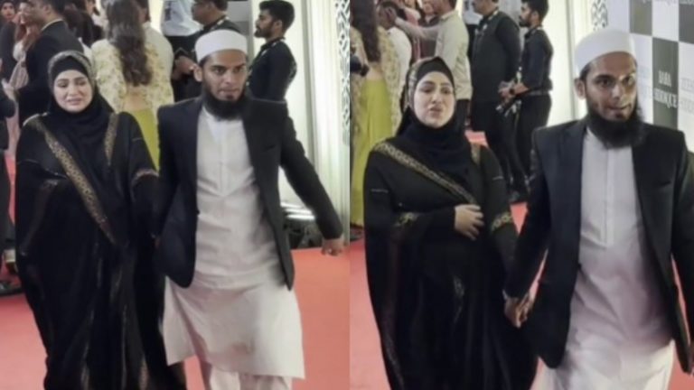 ‘भाई मैं इतना नहीं चल पाऊँगी’ : शौहर मुफ्ती अनस के खींचने पर बोलीं प्रेग्नेंट सना खान, Video देख लोग मौलाना पर भड़के