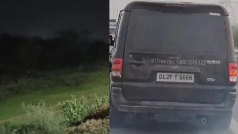 पुलिस की स्टीकर वाली स्कॉर्पियों में गौवंश को लादकर ले जा रहे तस्कर, गोरक्षक मोनू मानेसर की टीम ने किया पीछा तो फायरिंग कर भाग निकले