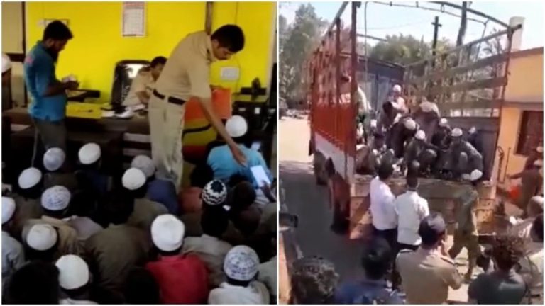 दूसरे राज्यों के 63 बच्चों को ट्रक में लादकर भेजा जा रहा था महाराष्ट्र के मदरसे: पुलिस ने पकड़ा, ड्राइवर फरार