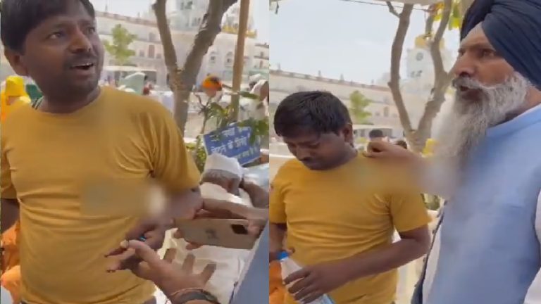 गोल्डन टेम्पल के बाहर सिख नेता ने युवक पर ताबड़तोड़ बरसाए थप्पड़, बीड़ी रखने का आरोप लगा कर पीटा: वीडियो वायरल