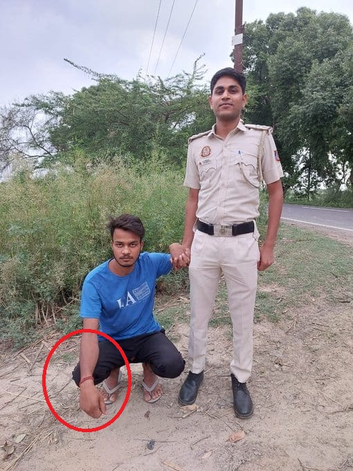 गिरफ्तारी के बाद साहिल की तस्वीर