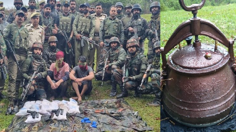 प्रेशर कुकर में 10 किलो IED रखकर घुस रहे थे आतंकी, फायरिंग के बाद पकड़े गए: भारी मात्रा में हथियार और ₹100 करोड़ की ड्रग्स भी बरामद