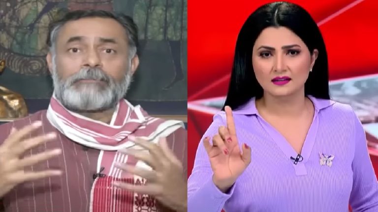 आंदोलनजीवी से बने ट्रोलजीवी, अब राहुल गाँधी की शरण में: योगेंद्र यादव को महिला एंकर ने टीवी डिबेट में धोया, फिर ट्विटर पर लगा दी क्लास