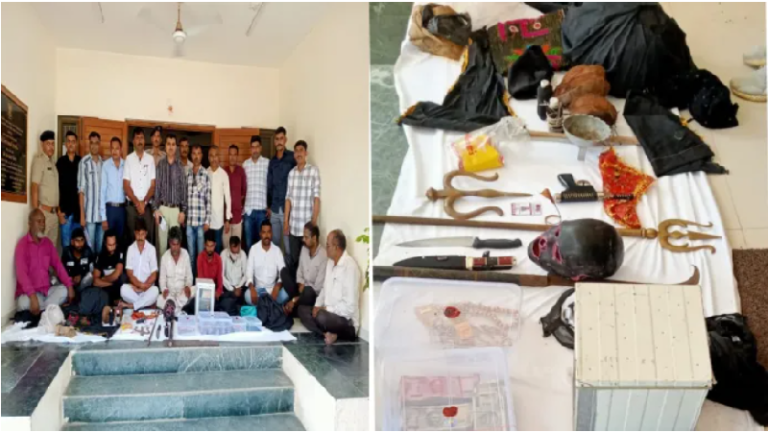 अंधेरे में देवी बन प्रकट होता था अल्ताफ, रुपयों का ढेर लगाने का आशीर्वाद देकर चला जाता: तांत्रिक बन मूसा चला रहा था ठगी का गिरोह, 10 गिरफ्तार