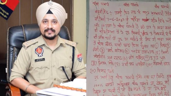 एसएसपी गुरनीत सिंह, धमकी भरा खत